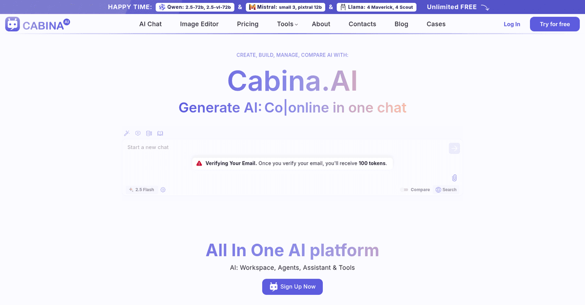 Cabina.AI screenshot