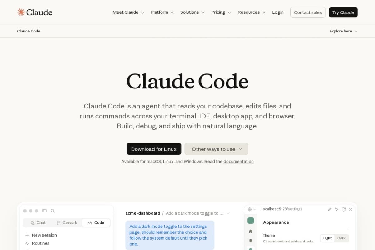 Capture d'écran de Claude Code