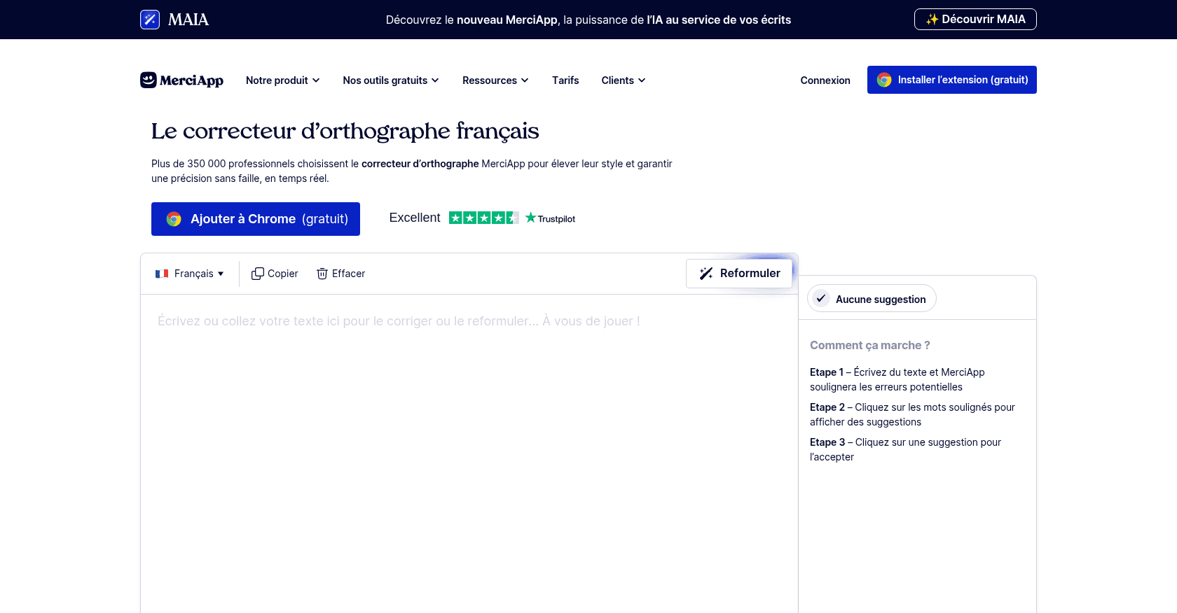 Capture d'écran de MerciApp